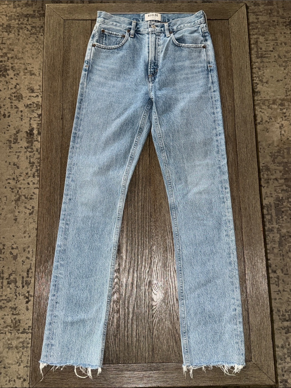AGOLDE Cherie High Rise Straight Jeans Merit